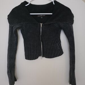 Black Zippered Women's Sweater